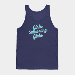 Blue Girls Supporting Girls Tank Top